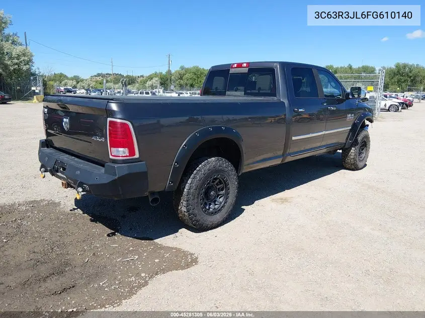 2015 Ram 3500 Laramie VIN: 3C63R3JL6FG610140 Lot: 45281305