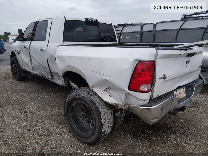 2015 Ram 3500 Lone Star VIN: 3C63RRLL8FG561958 Lot: 45356204