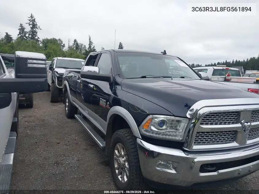 2015 Ram 3500 Laramie VIN: 3C63R3JL8FG561894 Lot: 45444275