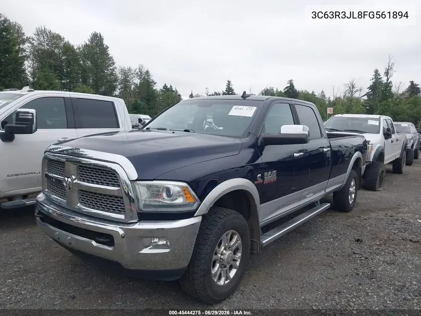 2015 Ram 3500 Laramie VIN: 3C63R3JL8FG561894 Lot: 45444275