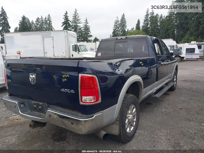2015 Ram 3500 Laramie VIN: 3C63R3JL8FG561894 Lot: 45444275