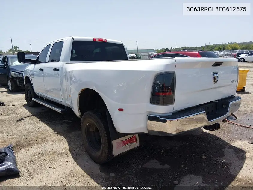 2015 Ram 3500 Tradesman VIN: 3C63RRGL8FG612675 Lot: 45478577