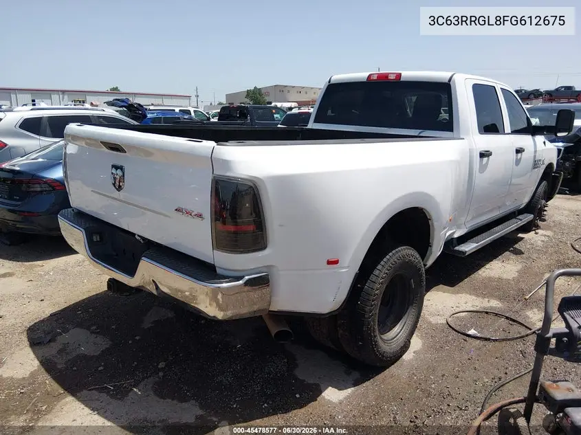 2015 Ram 3500 Tradesman VIN: 3C63RRGL8FG612675 Lot: 45478577