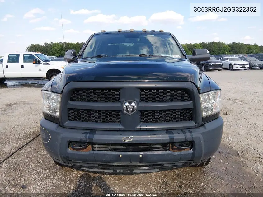 2016 Ram 3500 Tradesman VIN: 3C63RRGJ2GG322352 Lot: 45141628
