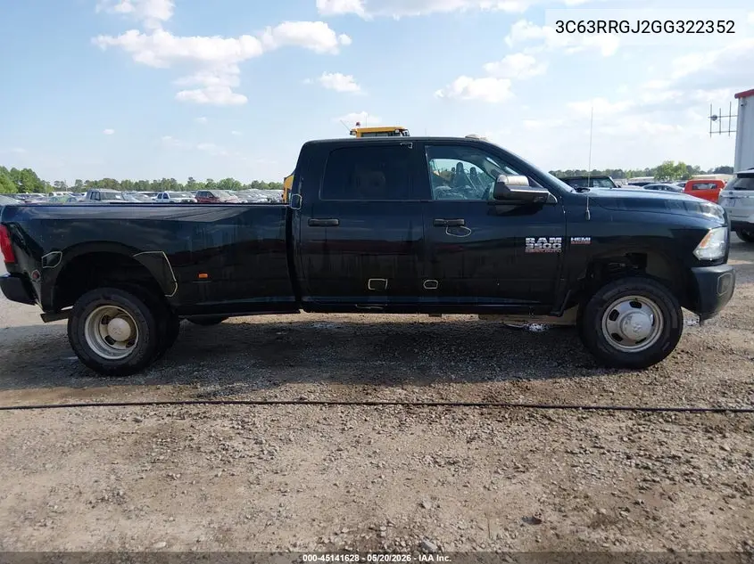 2016 Ram 3500 Tradesman VIN: 3C63RRGJ2GG322352 Lot: 45141628