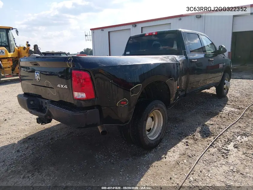 2016 Ram 3500 Tradesman VIN: 3C63RRGJ2GG322352 Lot: 45141628