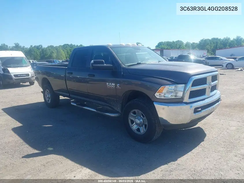 2016 Ram 3500 Tradesman VIN: 3C63R3GL4GG208528 Lot: 45256149