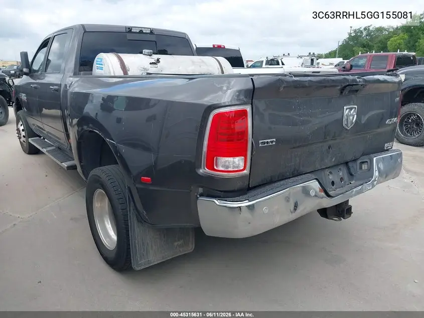 2016 Ram 3500 Slt VIN: 3C63RRHL5GG155081 Lot: 45315631