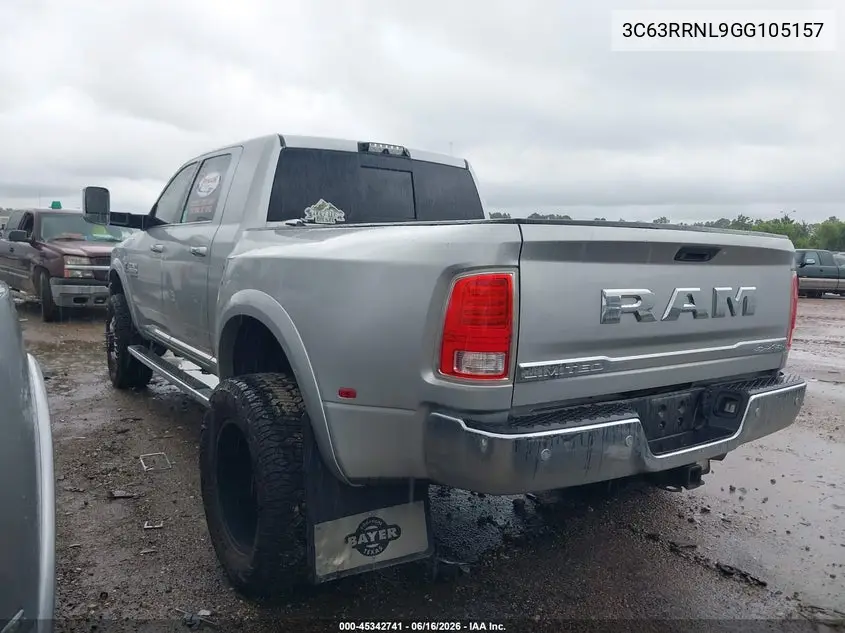2016 Ram 3500 Longhorn Limited VIN: 3C63RRNL9GG105157 Lot: 45342741