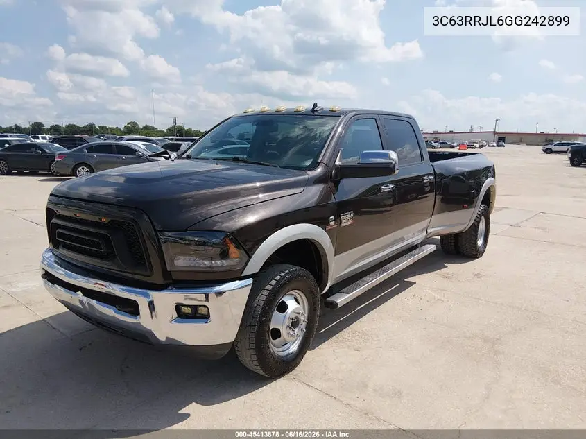 2016 Ram 3500 Laramie VIN: 3C63RRJL6GG242899 Lot: 45413878