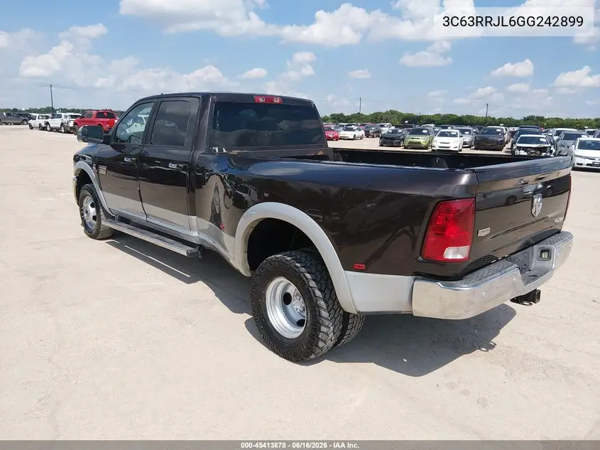 2016 Ram 3500 Laramie VIN: 3C63RRJL6GG242899 Lot: 45413878