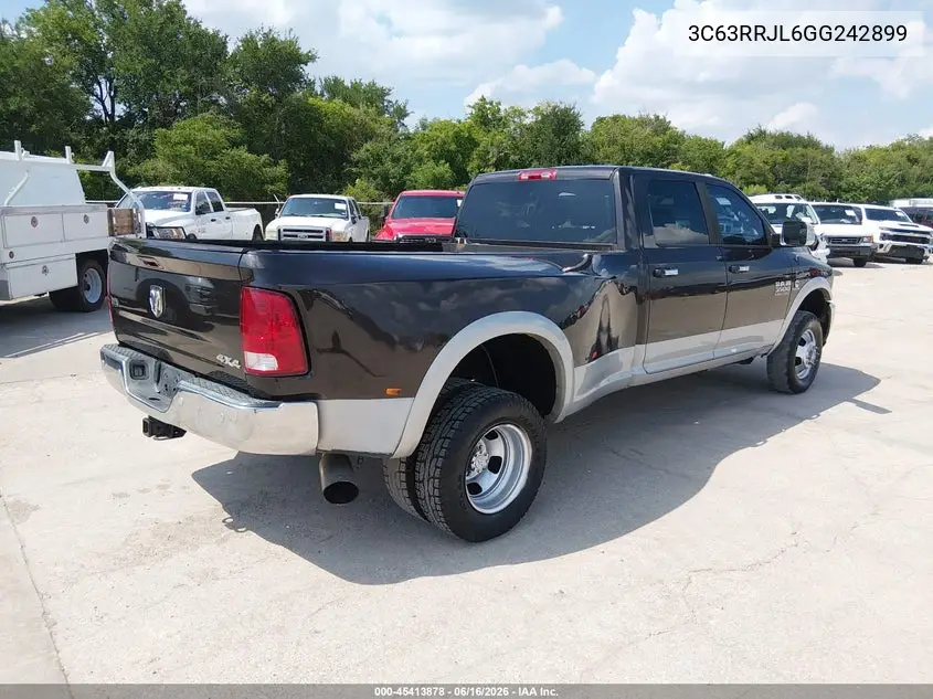 2016 Ram 3500 Laramie VIN: 3C63RRJL6GG242899 Lot: 45413878