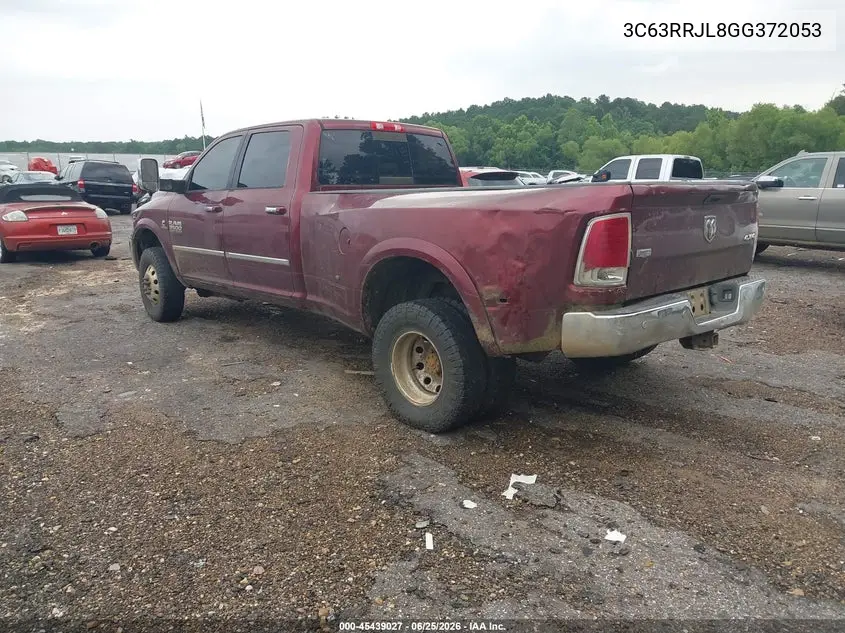 2016 Ram 3500 Laramie VIN: 3C63RRJL8GG372053 Lot: 45439027