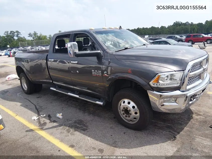 2016 Ram 3500 Laramie VIN: 3C63RRJL0GG155564 Lot: 45460128