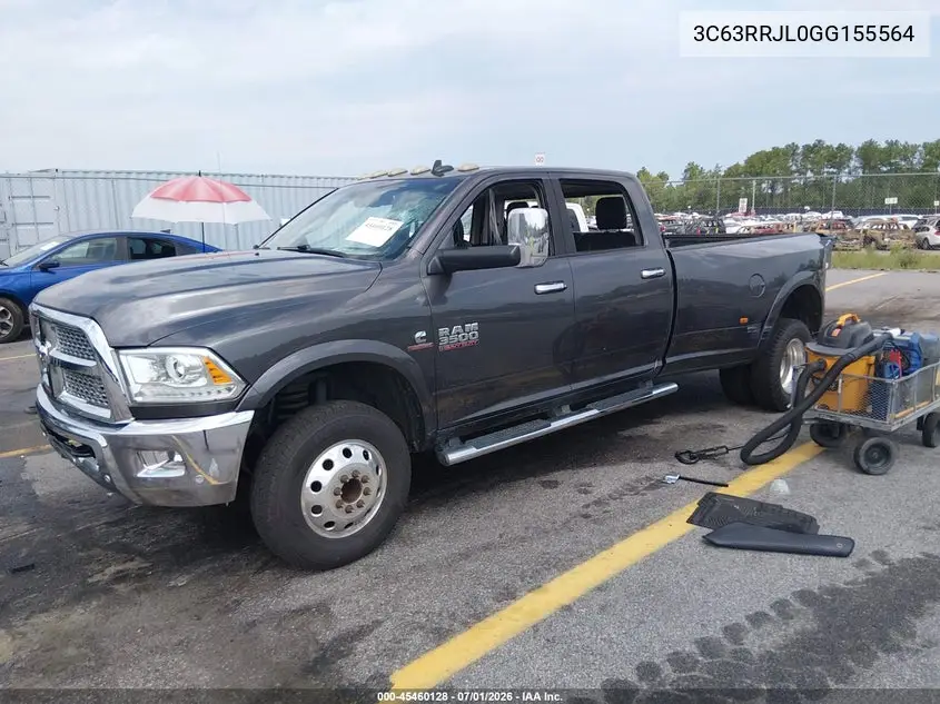 2016 Ram 3500 Laramie VIN: 3C63RRJL0GG155564 Lot: 45460128