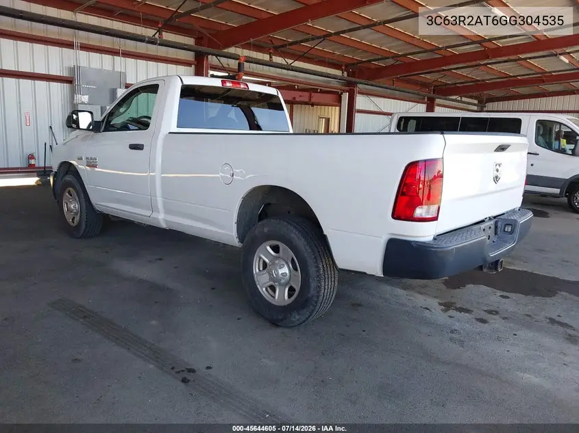 2016 Ram 3500 Tradesman VIN: 3C63R2AT6GG304535 Lot: 45644605