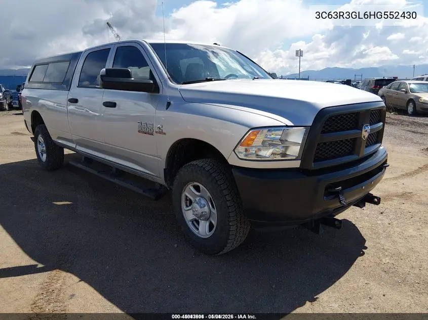 2017 Ram 3500 Tradesman 4X4 8' Box VIN: 3C63R3GL6HG552430 Lot: 45043606