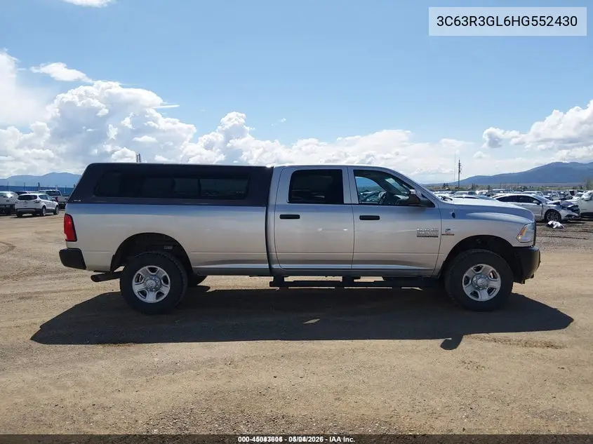 2017 Ram 3500 Tradesman 4X4 8' Box VIN: 3C63R3GL6HG552430 Lot: 45043606