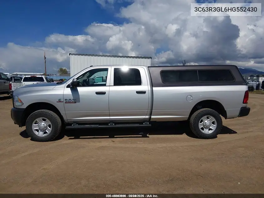 2017 Ram 3500 Tradesman 4X4 8' Box VIN: 3C63R3GL6HG552430 Lot: 45043606