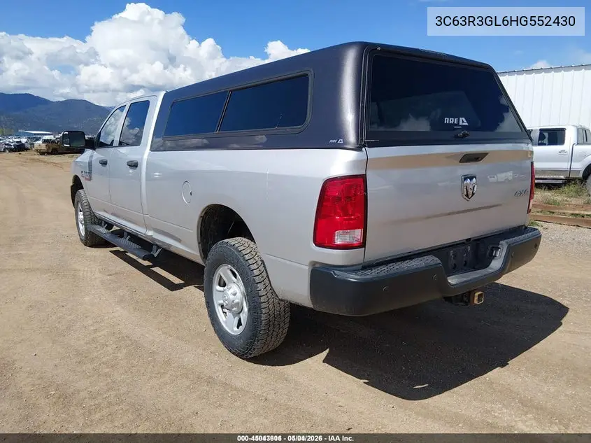2017 Ram 3500 Tradesman 4X4 8' Box VIN: 3C63R3GL6HG552430 Lot: 45043606
