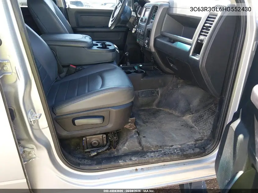 2017 Ram 3500 Tradesman 4X4 8' Box VIN: 3C63R3GL6HG552430 Lot: 45043606