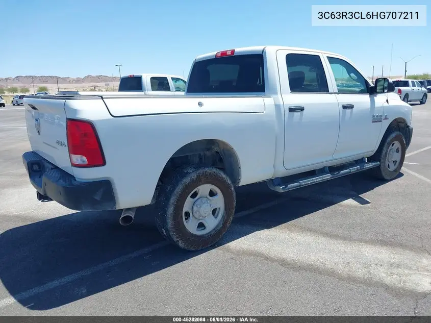 2017 Ram 3500 Tradesman 4X4 6'4 Box VIN: 3C63R3CL6HG707211 Lot: 45282084