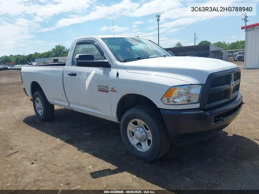 2017 Ram 3500 Tradesman 4X4 8' Box VIN: 3C63R3AL2HG788940 Lot: 45326545