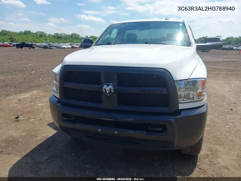 2017 Ram 3500 Tradesman 4X4 8' Box VIN: 3C63R3AL2HG788940 Lot: 45326545