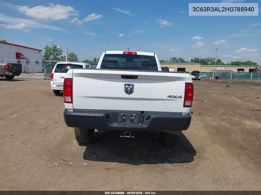 2017 Ram 3500 Tradesman 4X4 8' Box VIN: 3C63R3AL2HG788940 Lot: 45326545