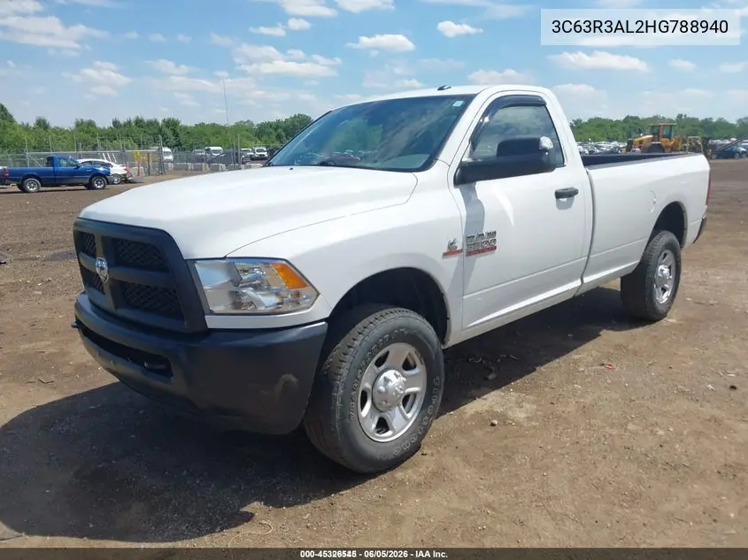 2017 Ram 3500 Tradesman 4X4 8' Box VIN: 3C63R3AL2HG788940 Lot: 45326545