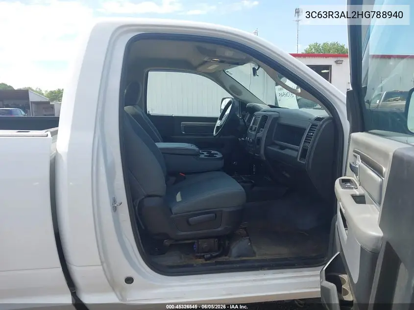 2017 Ram 3500 Tradesman 4X4 8' Box VIN: 3C63R3AL2HG788940 Lot: 45326545
