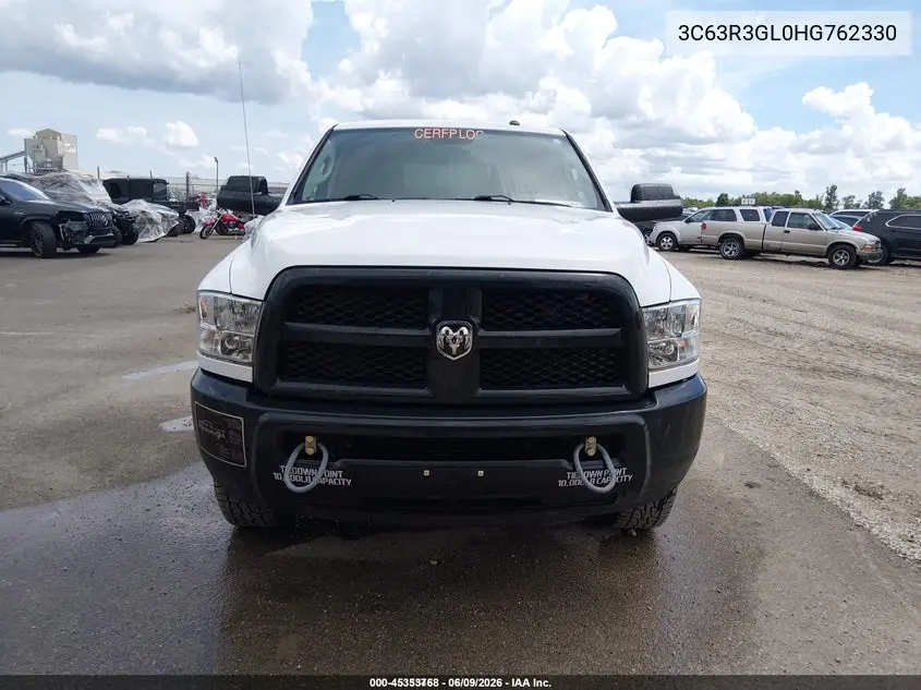 2017 Ram 3500 Tradesman 4X4 8' Box VIN: 3C63R3GL0HG762330 Lot: 45353768