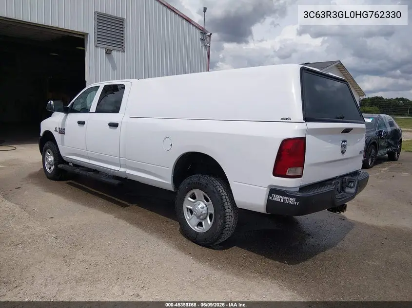 2017 Ram 3500 Tradesman 4X4 8' Box VIN: 3C63R3GL0HG762330 Lot: 45353768