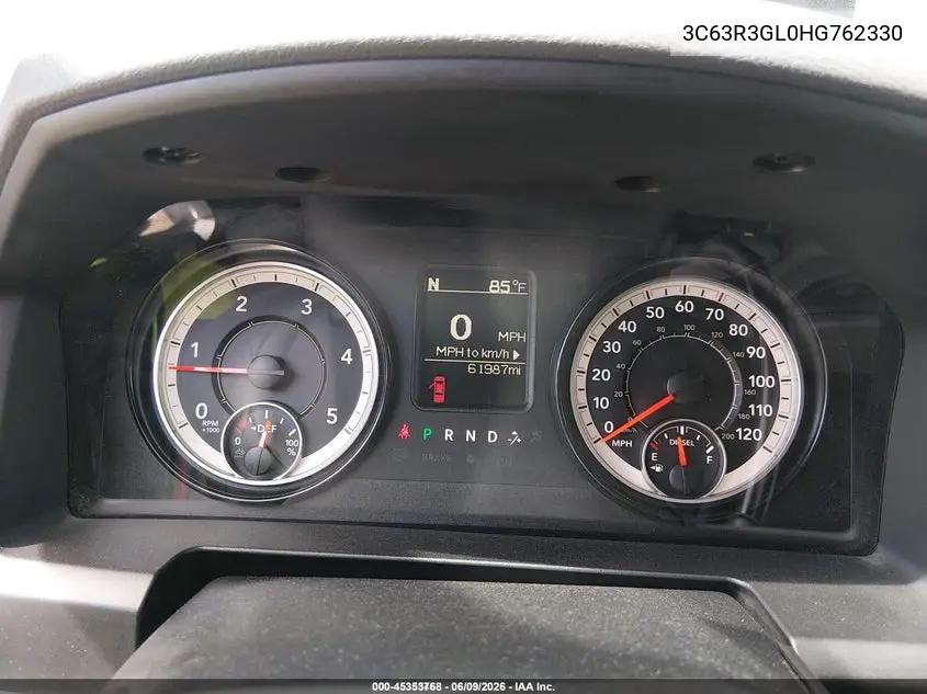 2017 Ram 3500 Tradesman 4X4 8' Box VIN: 3C63R3GL0HG762330 Lot: 45353768