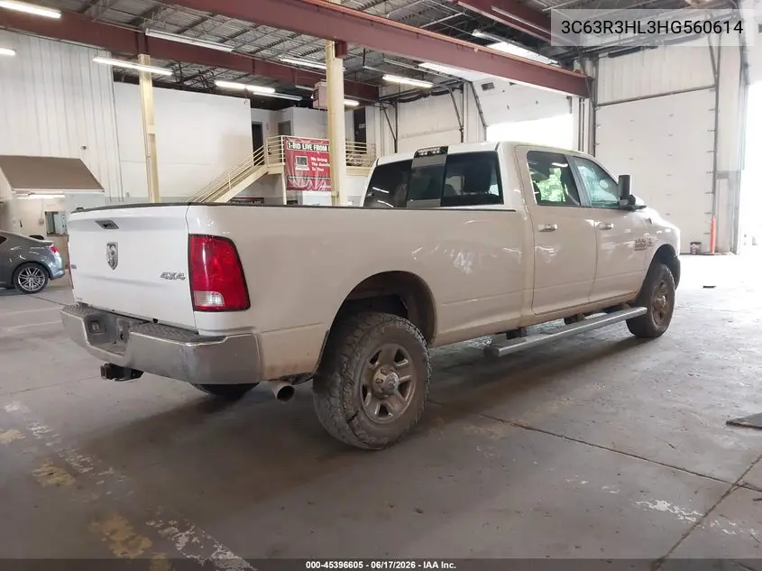 2017 Ram 3500 Slt 4X4 8' Box VIN: 3C63R3HL3HG560614 Lot: 45396605
