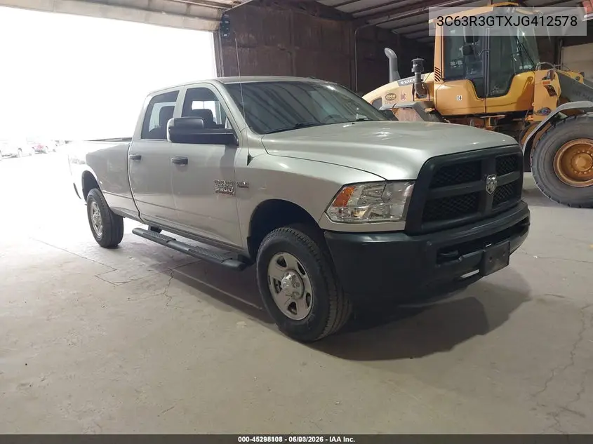 2018 Ram 3500 Tradesman 4X4 8' Box VIN: 3C63R3GTXJG412578 Lot: 45298108