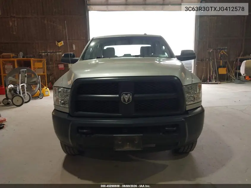 2018 Ram 3500 Tradesman 4X4 8' Box VIN: 3C63R3GTXJG412578 Lot: 45298108