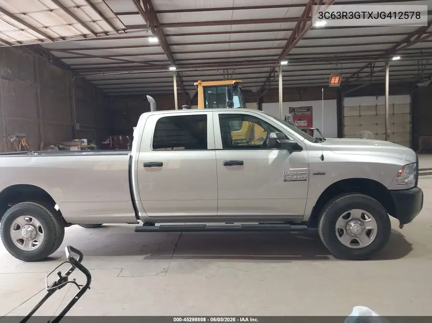 2018 Ram 3500 Tradesman 4X4 8' Box VIN: 3C63R3GTXJG412578 Lot: 45298108