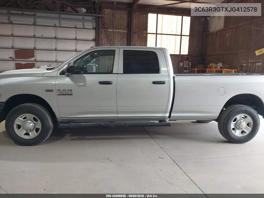 2018 Ram 3500 Tradesman 4X4 8' Box VIN: 3C63R3GTXJG412578 Lot: 45298108