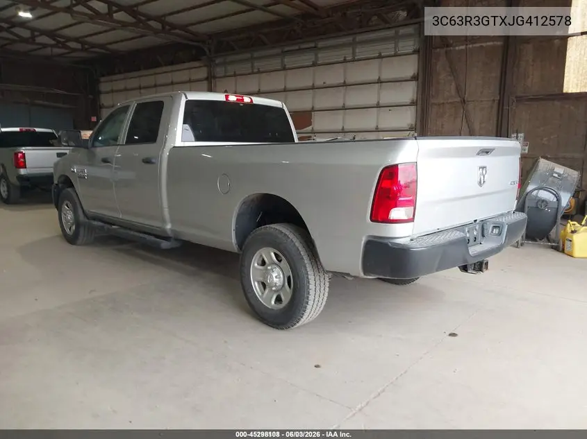 2018 Ram 3500 Tradesman 4X4 8' Box VIN: 3C63R3GTXJG412578 Lot: 45298108