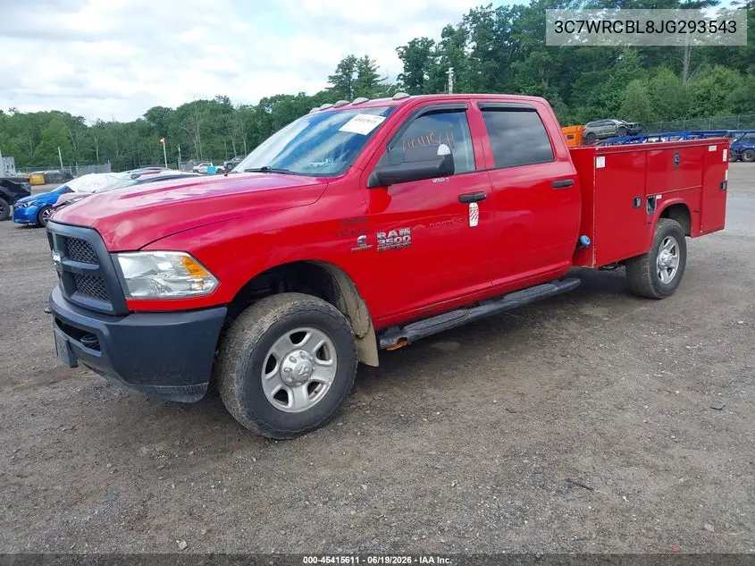 2018 Ram 3500 Chassis Tradesman/Slt/Laramie VIN: 3C7WRCBL8JG293543 Lot: 45415611