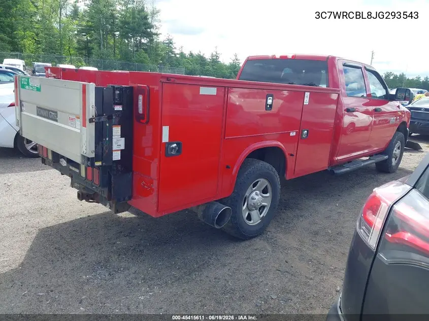 2018 Ram 3500 Chassis Tradesman/Slt/Laramie VIN: 3C7WRCBL8JG293543 Lot: 45415611