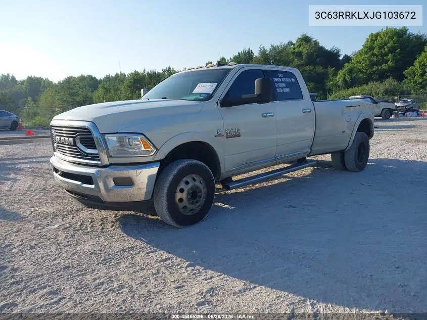 2018 Ram 3500 Limited 4X4 8' Box VIN: 3C63RRKLXJG103672 Lot: 45465396