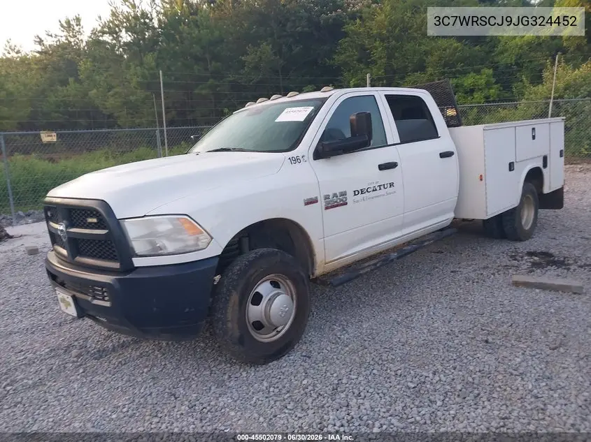 2018 Ram 3500 Chassis Tradesman/Slt/Laramie VIN: 3C7WRSCJ9JG324452 Lot: 45502079