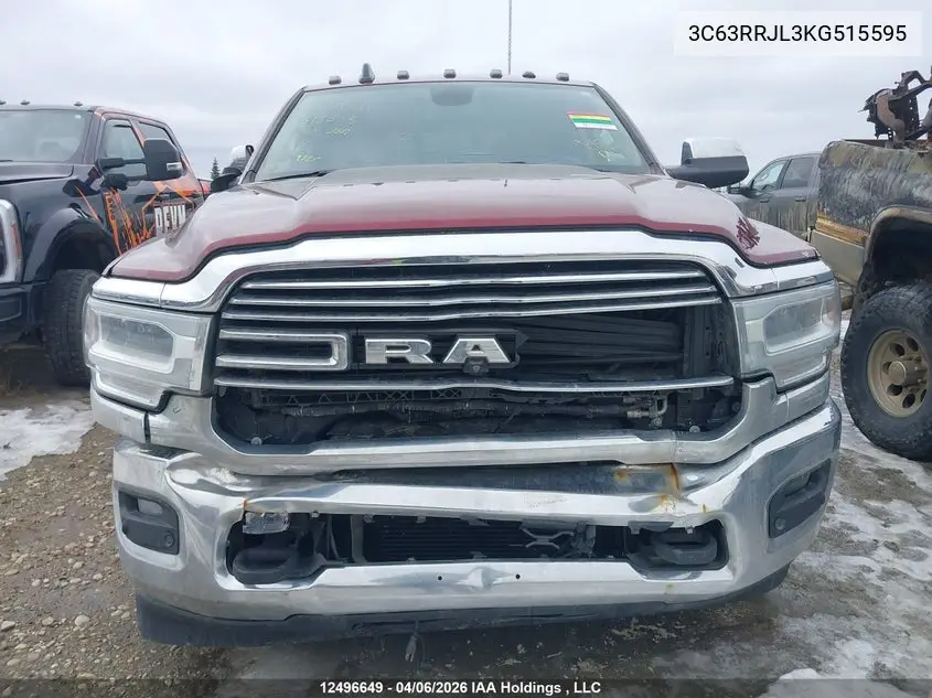 2019 Ram 3500 Laramie VIN: 3C63RRJL3KG515595 Lot: 12496649