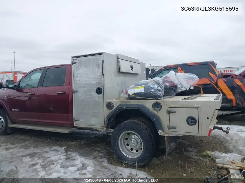 2019 Ram 3500 Laramie VIN: 3C63RRJL3KG515595 Lot: 12496649