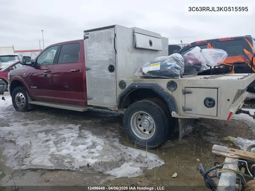 2019 Ram 3500 Laramie VIN: 3C63RRJL3KG515595 Lot: 12496649