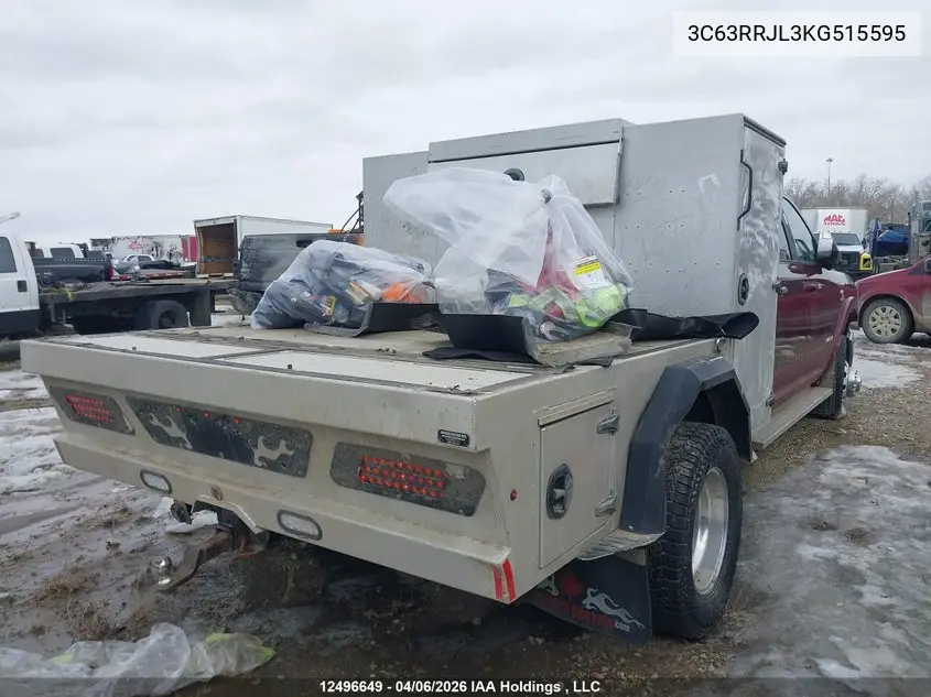 2019 Ram 3500 Laramie VIN: 3C63RRJL3KG515595 Lot: 12496649