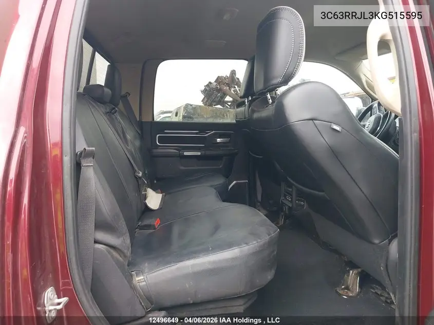 2019 Ram 3500 Laramie VIN: 3C63RRJL3KG515595 Lot: 12496649