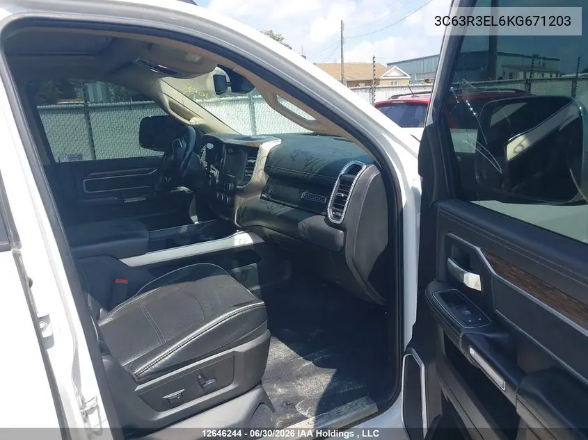 2019 Ram 3500 Laramie VIN: 3C63R3EL6KG671203 Lot: 12646244